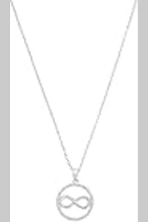 QS by s.Oliver Collier met hanger 925 sterling zilveren dames collier, met cubic zirkonia synth., 42+3 cm, , Infinity, Wordt geleverd in sieraden geschenkverpakking, 2032567
