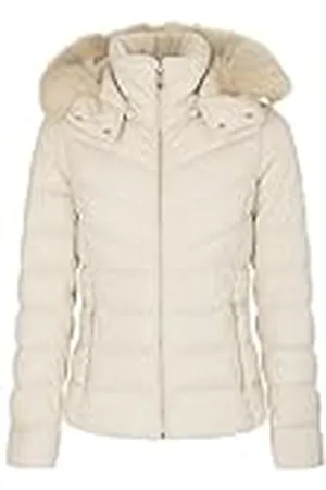 Morgan Dames donsjack met capuchon, ivoorkleurig, maat 36, , 34