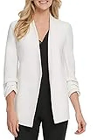 DKNY Damesblazer met lange mouwen, open front jas met zakken, business, casual blazer, , XS