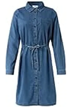Comma, Jeans jurk midi, , 38