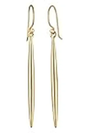 Elli Oorbellen dames Geo Stab Minimal Basic in 925 sterling zilver verguld, facetgeslepen, Zonder