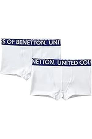 Benetton 2 boxershorts 3OP80X189 ondergoed set, wit 901, 90 kinderen, , 90 cm
