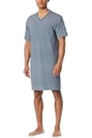 Schiesser Heren Korte V-Hals Comfort Nightwear Nachthemd, Graphit_181163, 56, , 56