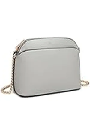 MISS LULÙ Crossbody schelptas voor dames, elegante hobos-schoudertas, PU Drop schouderriem met licht gouden ketting articulatie, medium maat