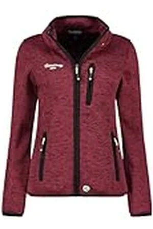 Geographical Norway Teden Lady Warme fleece voor dames, warm, ritssluiting, jas, herfst, winter, lente, warm, lange mouwen, trui, bont, zacht, comfortabel, outdoor (bordeauxrood, S), , S