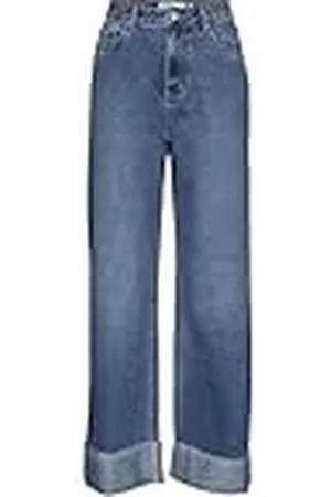 VERO MODA Dames breed gesneden VMKATHY hoge taille wijd gesneden jeans, , 30W / 32L