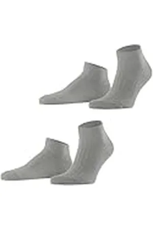 ESPRIT Heren Korte Sokken Easy Rib 2-Pack M SN Katoen Kort Eenkleurig Multipack 2 Paar, , 43-46