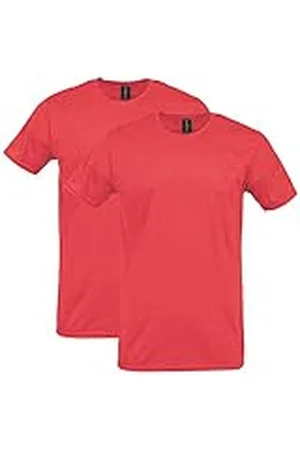 Gildan Heren Shirt (Pack van 2), Heather Rood (2-pack), XL