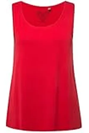 Ulla Popken Damestop, Classic Fit, ronde hals, stretch, brede bandjes, mouwloos, , 54/56, , 54-56