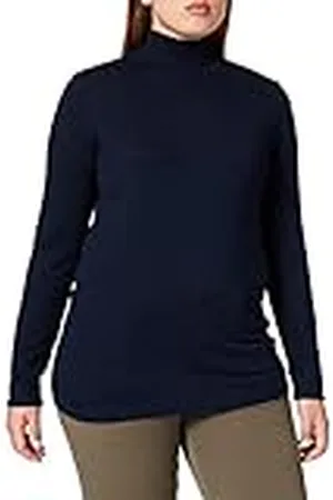 Minus Dames Lana Roll Neck Knit Pullover, Black Iris Solid, M