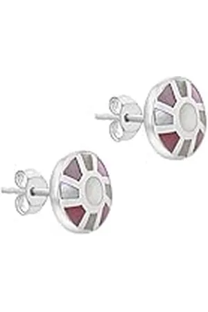 Tuscany Silver Oorstekers, sterling , roze en witte parelmoer Voor Dames