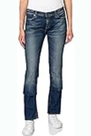 True Religion Dames High Waist Blue Tencel Straight Jeans, , 31W / 32L