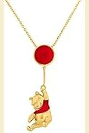 Disney Winnie de Poeh rode en gouden gekleurde drijvende ballon ketting CF01179YL-Q, Eén maat, Messing, Geen edelsteen