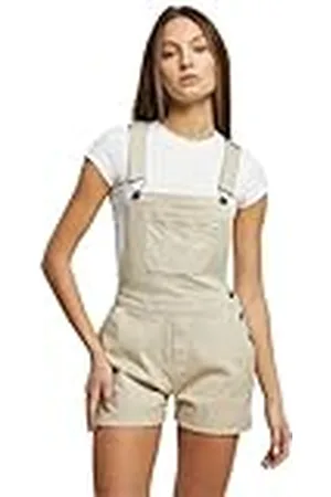 Urban classics Biologische korte dungaree voor dames, , XL