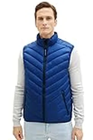 TOM TAILOR TOM KLEERMAKER lichtgewicht gewatteerd herengilet met opstaande kraag van gerecycled polyester