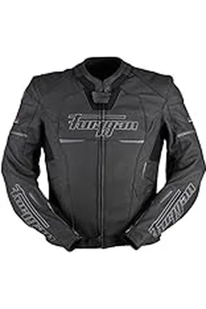 Furygan Nitros-Radical Sportief leren motorjack voor heren, AAA-gecertificeerd, D3O slijtvast, verwijderbaar, thermische voering bescherming, , S