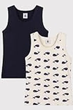 Petit Bateau Tanktops voor jongens (set van 2), , 3 Jaar