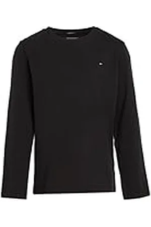Tommy Hilfiger Gebreide tops met lange mouwen voor jongens, Zwart Meteorite, 110 cm