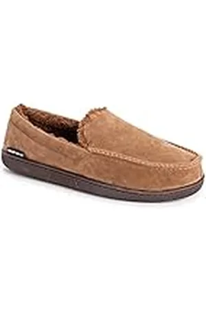 MUK LUKS Heren Heren Faux Suede Moccasin Slippers Slippers, , Medium