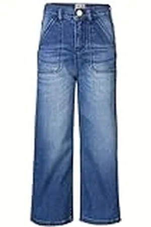 Noppies Kids Meisjes Denim Pants Phenix Wide Leg fit Jeans, Authentic Blue-P310, 104, , 104 cm