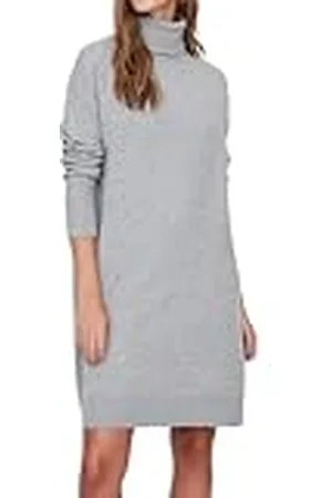 VERO MODA Vmbrilliant Ls Rolneck Dress GA Noos damesjurk, , S