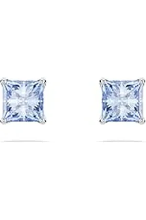 Swarovski Matrix Oorknopjes, Square slijpvorm, , Rodium toplaag