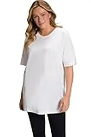 Ulla Popken Basic T-shirt met ronde hals voor dames, , 46-48