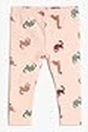 Koton Baybgirls Dinosaurus bedrukte elastische tailleband katoenen legging, , 12-18 Maanden