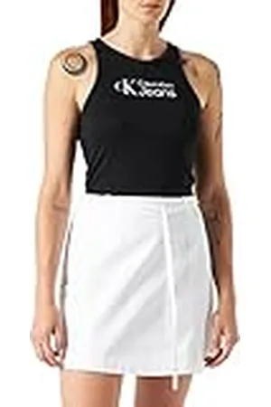 Calvin Klein Jeans Dames Taillebandjes Katoen Mini Rok, , M