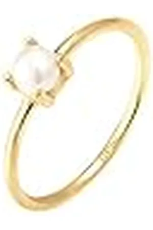 Elli Ring Dames Eenzaam met zoetwater gekweekte parel in 925 Sterling Zilver