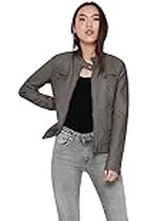 ONLY Bestseller A/S ONLBANDIT Faux Leather Biker NOOS OTW Jacket, , 32, , 32