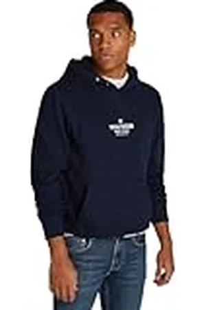 Tommy Hilfiger Heren RWB HILFIGER HOODIE MW0MW39050 Pullover Hoodie, Blauw, M, , M