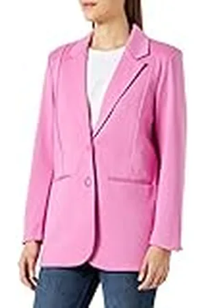 Ichi IHKATE SUS oversized BL damesblazer, lange blazer met knopen, stretch en reverskraag, , M