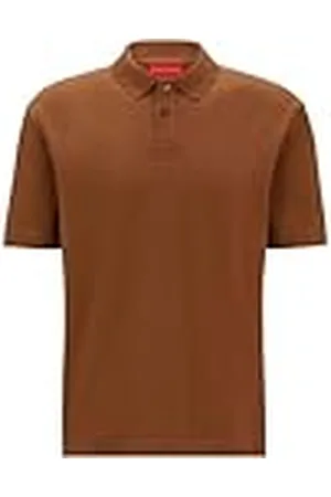 HUGO BOSS Heren Dangula katoen-piqué poloshirt met logo print, Medium 212, S