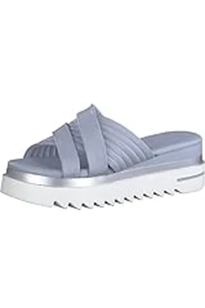 Marco Tozzi Dames 2-2-27212-20 leder sleehak slippers, LT.Blue, 39 EU, , 39 EU
