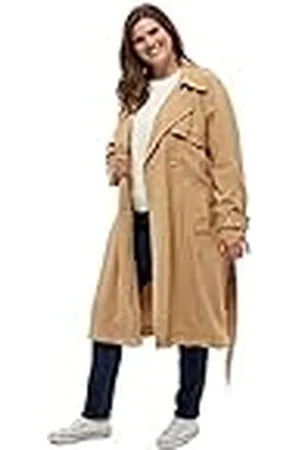 Peppercorn Delilah Trenchcoat Curve | Beige Damesjassen | Lente Damesjas | Maat 24