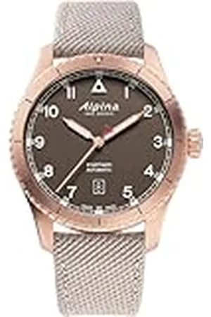 Alpina Analoog herenhorloge kwarts met roestvrijstalen armband mid-39662