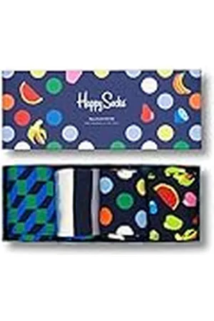 Happy Socks Heren Navy 4-Pack Gift Set sokken, 4-11 (maat: 41-46)