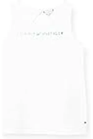 Tommy Hilfiger Tommy Logo Tanktop S/S T-shirt voor meisjes, wit, 80