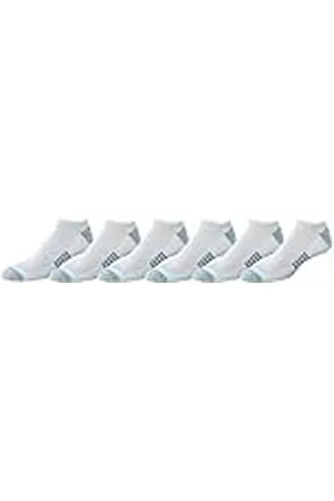 Amazon 6-Pack Peformance katoen gewatteerde atletische no-show sokken wit, schoen maat: 46-48