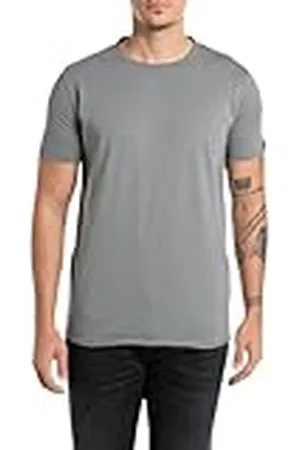 Replay Basic T-shirt voor heren, regular fit, met ronde hals, , M