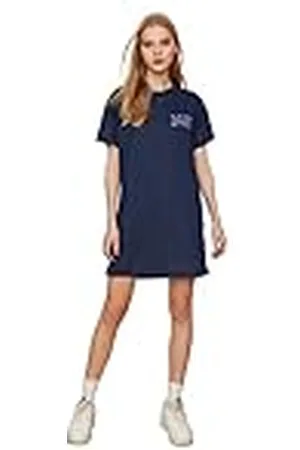 Trendyol Dames Gebreide T-shirt-jurk Jurk, , Large