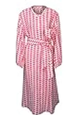 Seidensticker Blousejurk voor dames, met ceintuur, regular fit, midi-jurk, opstaande kraag, lange mouwen, 100% linnen, , 46