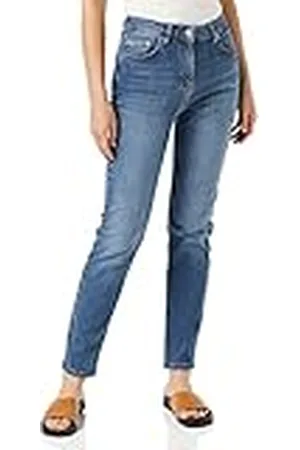 French Connection Comfort Stretch Gerecycleerde Denim Jeans met hoge taille en rechte pijpen voor dames, , 32