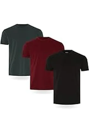 FM London 3/5-pack heren T-shirt - premium gewicht T-shirts met licht getailleerd ontwerp - superzacht T-shirt gemaakt van 100% katoen - stretch heren T-shirts voor elke gelegenheid - duurzame