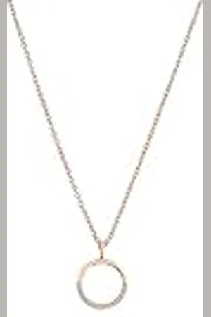 QS by s.Oliver Collier met hanger 925 sterling zilveren dames collier, met cubic zirkonia synth., 42+3 cm, rosékleurig, clef, Wordt geleverd in sieraden geschenkverpakking, 2026070