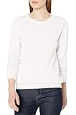 Amazon 100% Katoen Crewneck Sweater, Wit