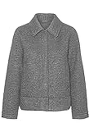 VERO MODA Dames VMLARA Emilia Short Jacket NOOS Jas, Medium Grey Melange, M, , M