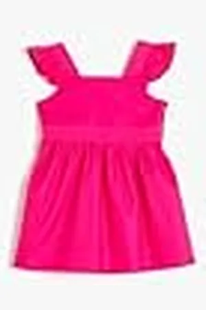 Koton Baybgirls Midi Mouwloze Strappy Ruffle Katoenen Jurk, , 9-12 Monate