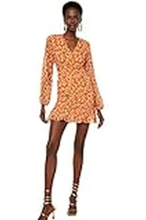 Trendyol Dames Gekleurde V-hals Cocktail Jurk, , 36